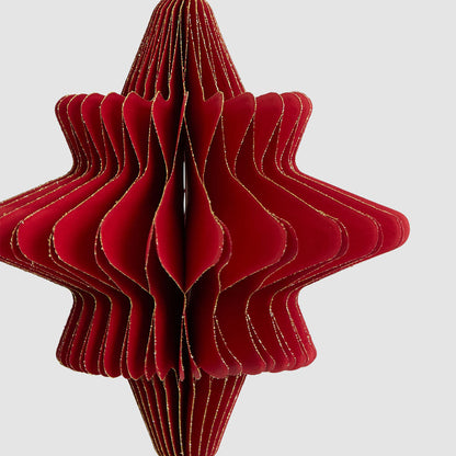 Paper Star Decoration Large Red 12 pcs