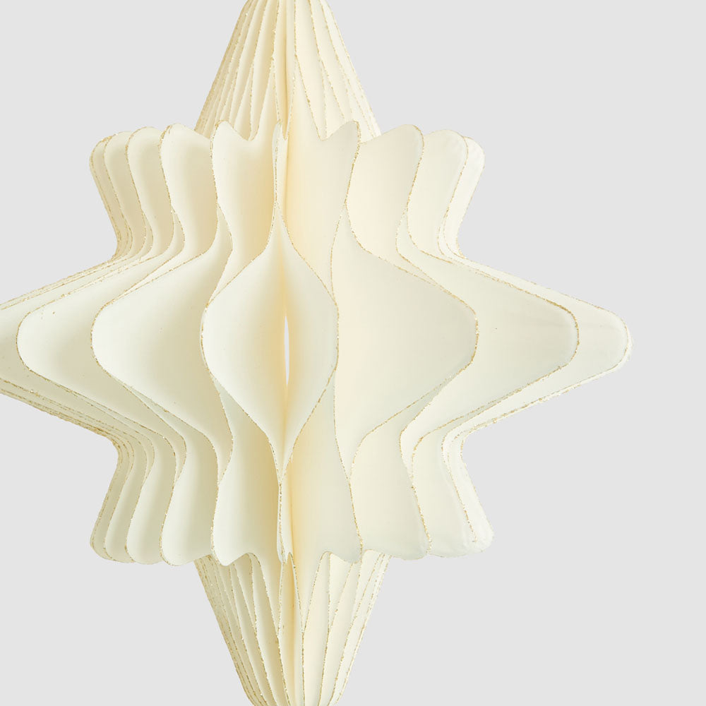 Paper Star Decoration Large White 12 pcs