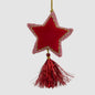 Shasa Tasselled Star Decoration Red 3 pcs
