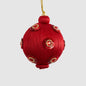 Silk Sequin Bauble Red 2 pcs