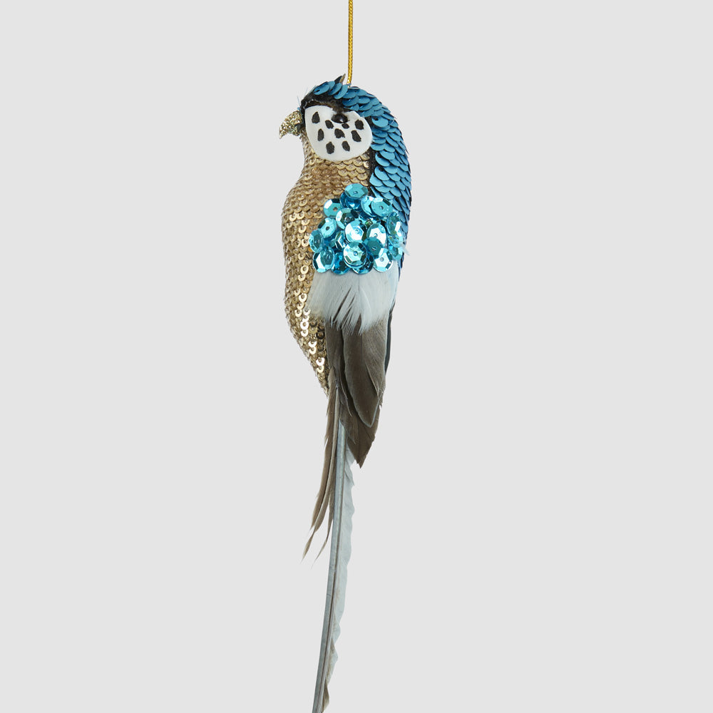 Shixi Sequin Budgie Bird Blue 6 pcs