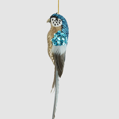 Shixi Sequin Budgie Bird Blue 6 pcs