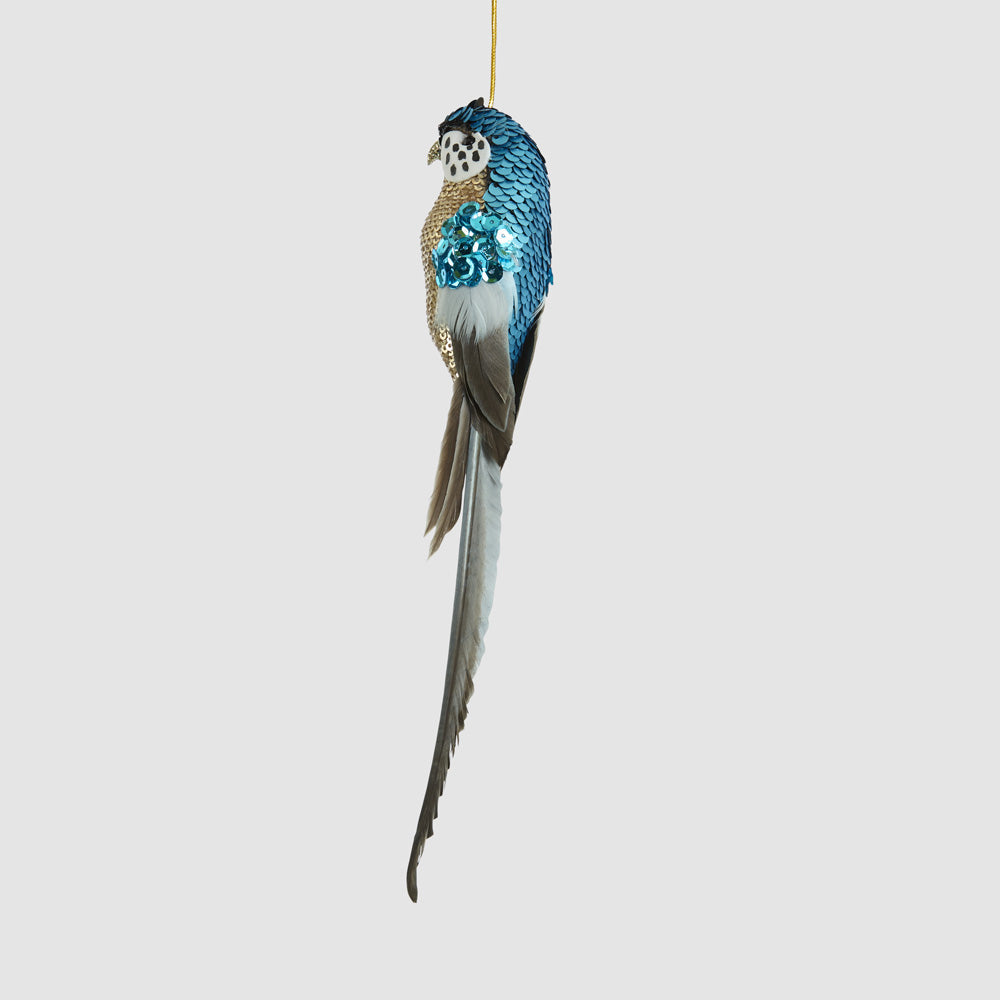 Shixi Sequin Budgie Bird Blue 6 pcs