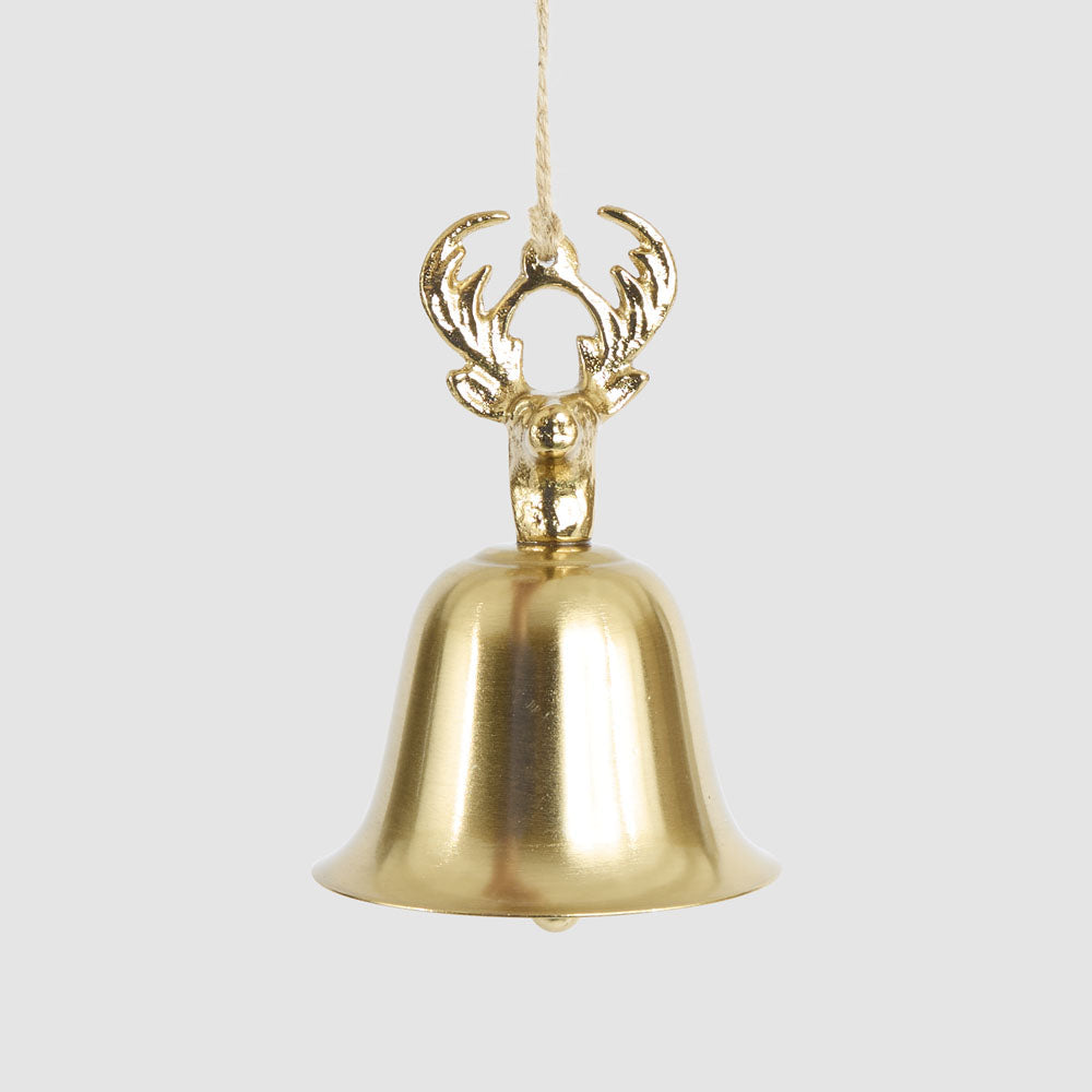 Deer Head Bell Tree Decoration 2 pcs