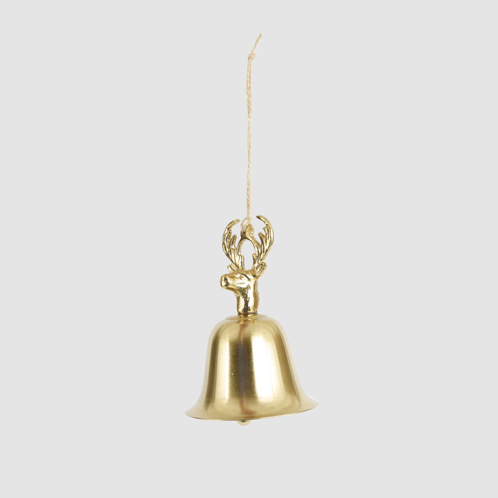 Deer Head Bell Tree Decoration 2 pcs
