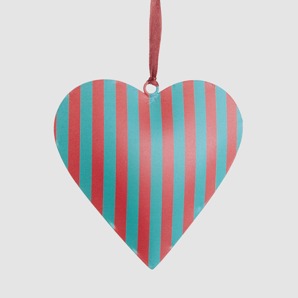 Noel Hand Painted Heart Tree Decoration 3 pcs