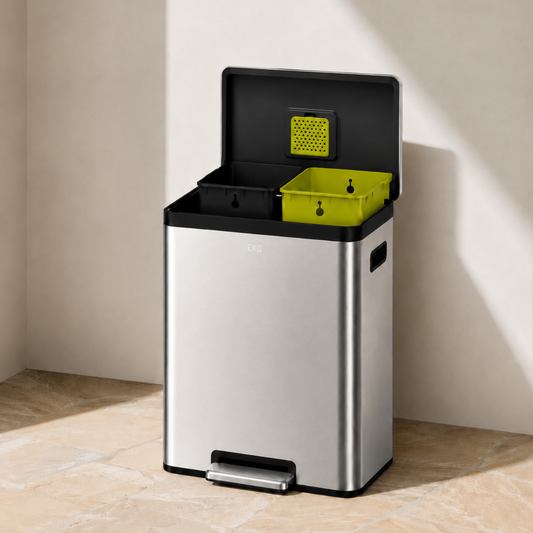 EKO Eco Casa Duo Compartment Recycling Pedal Bin